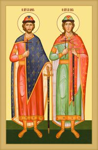 Благоверные князья Борис и Глеб, во святом Крещении Роман и Давид, страстотерпецы
